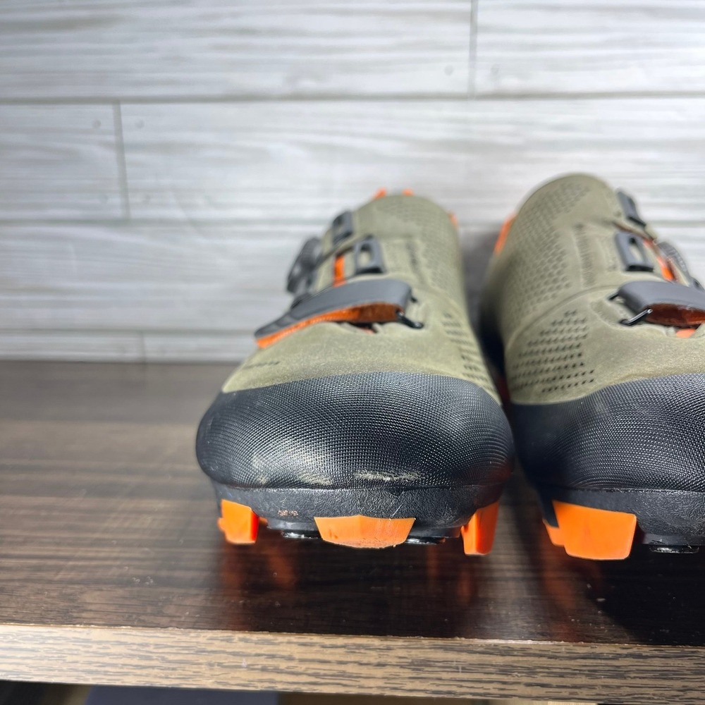 Fizik X5 Terra Suede Mountain Bike Men's Green Orange Cycling Shoes - M 11.5 - Picture 5 of 10